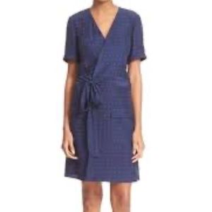 Frame navy wrap dress